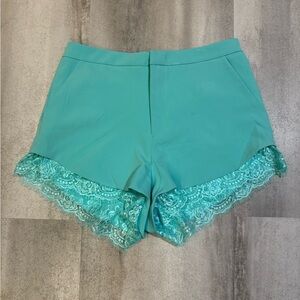 Love Aqua High Waist Lace Shorts